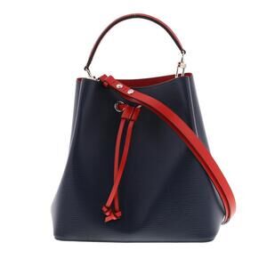LOUIS VUITTON Neo Noe Bag Shoulder Messenger Indigo Blue Red Epi Navy Blue